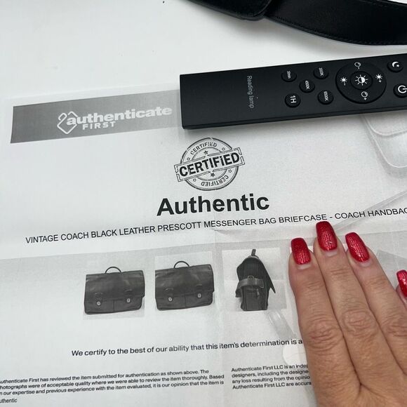 COACH PRESCOTT 90s Vintage BLACK LEATHER LAPTOP BRIEFCASE MESSENGER BAG   WITH C - Picture 4 of 16